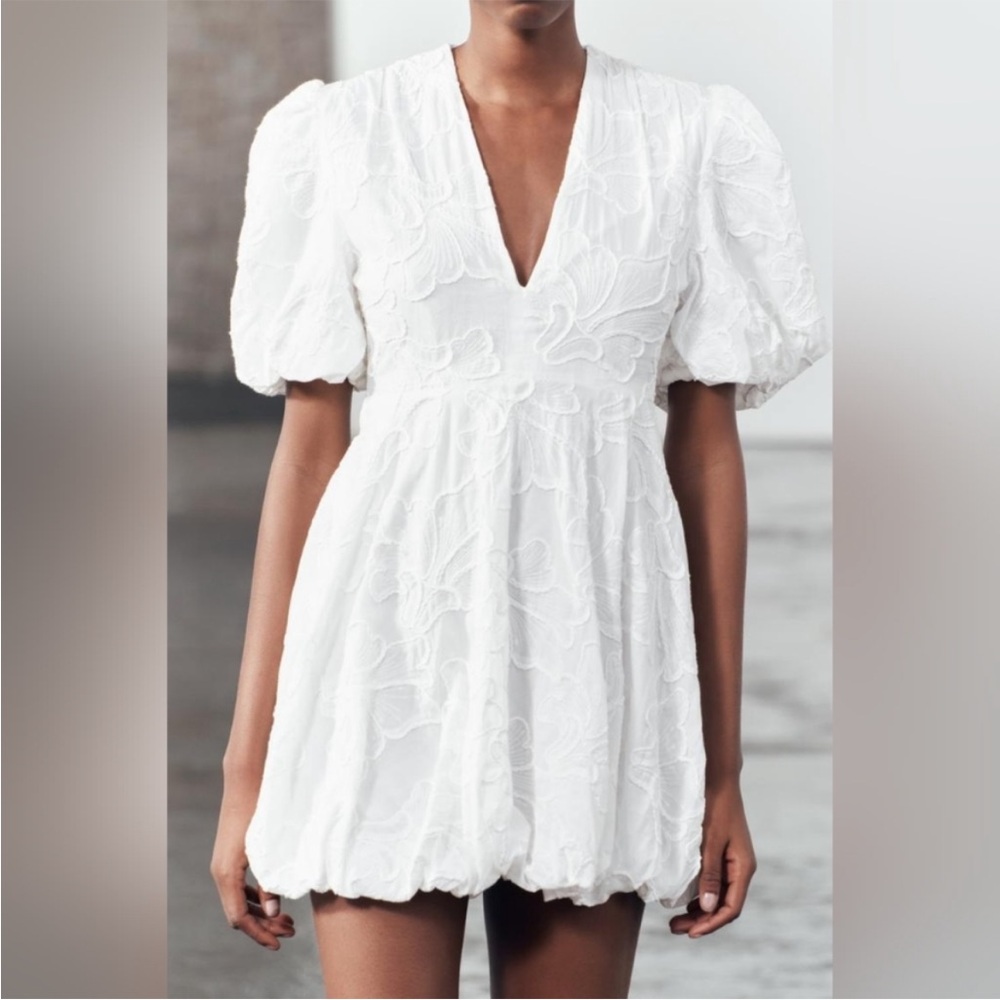 Zara Embroidered Voluminous Dress